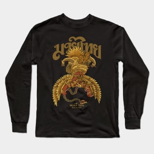 Muay Thai Tattoo Garuda and Serpent Long Sleeve T-Shirt